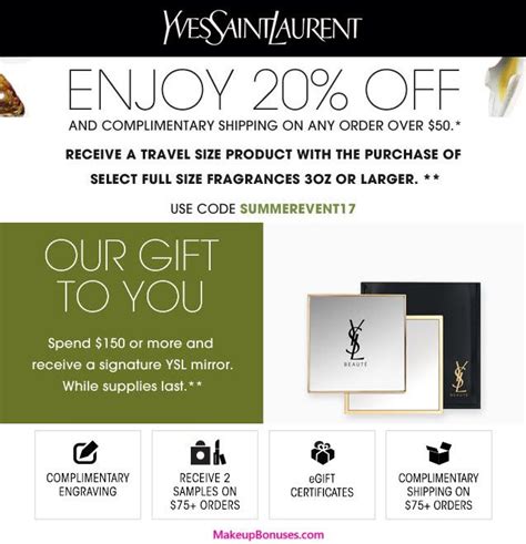 ysl beauty codes|promo code for YSL beauty.